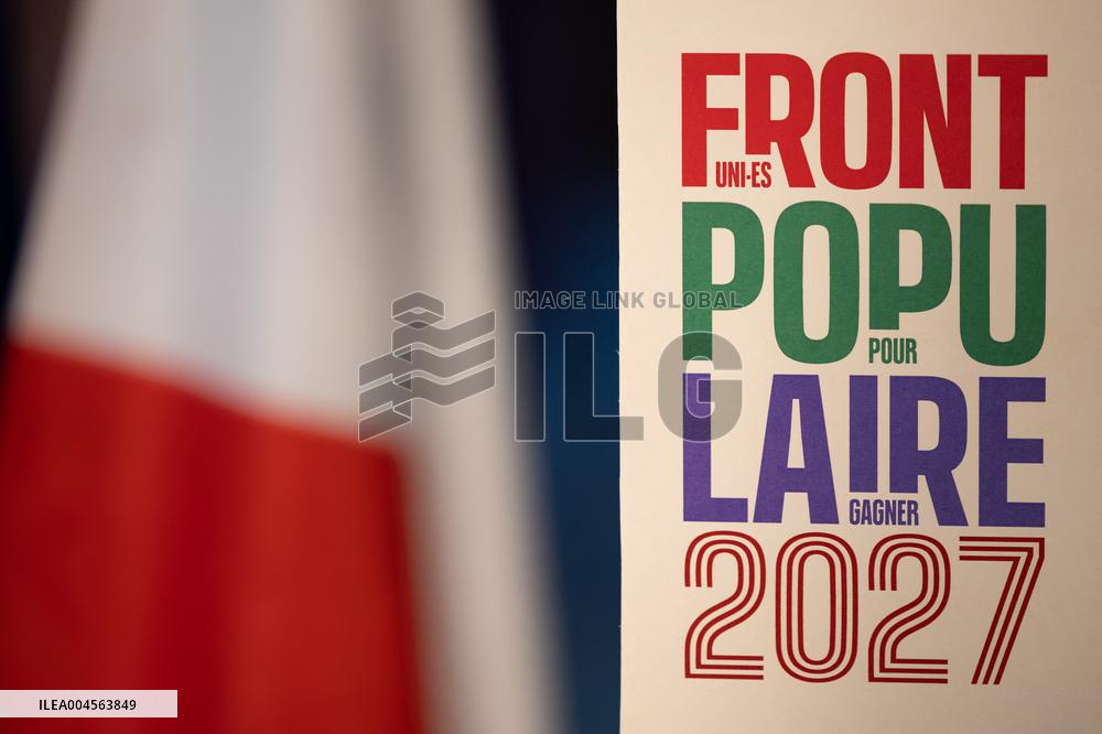 Press conference on a joint candidacy by left parties for the 2027 presidential election - Bagneux RL