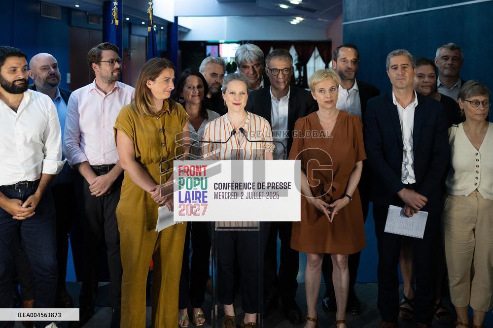 Press conference on a joint candidacy by left parties for the 2027 presidential election - Bagneux RL