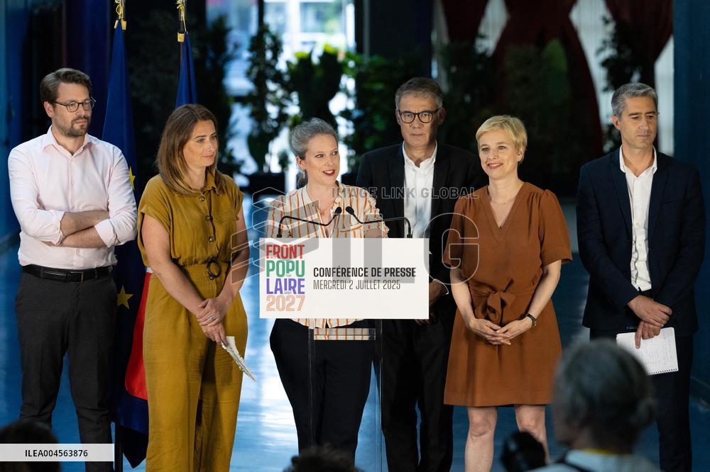 Press conference on a joint candidacy by left parties for the 2027 presidential election - Bagneux RL