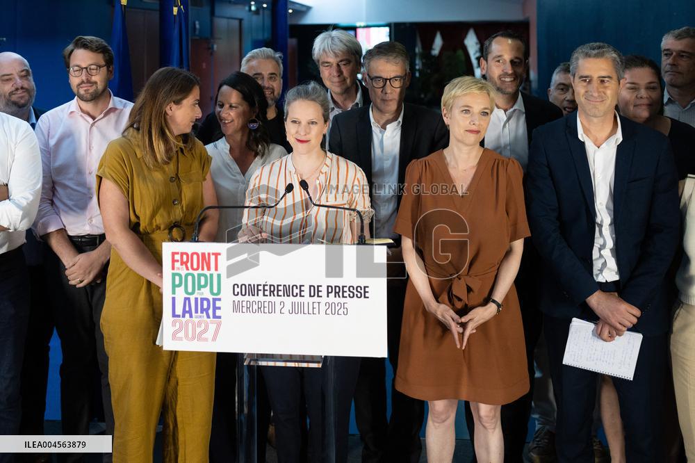 Press conference on a joint candidacy by left parties for the 2027 presidential election - Bagneux RL
