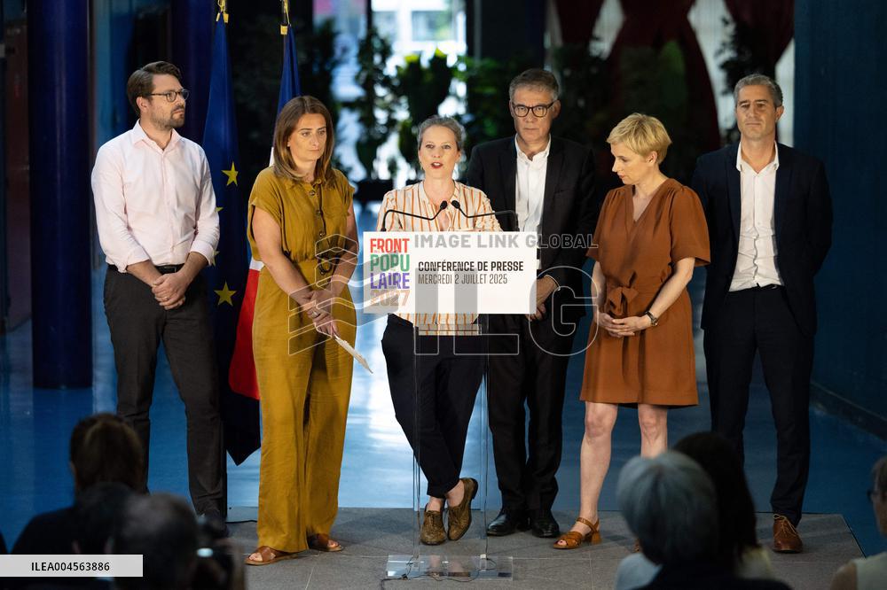 Press conference on a joint candidacy by left parties for the 2027 presidential election - Bagneux RL