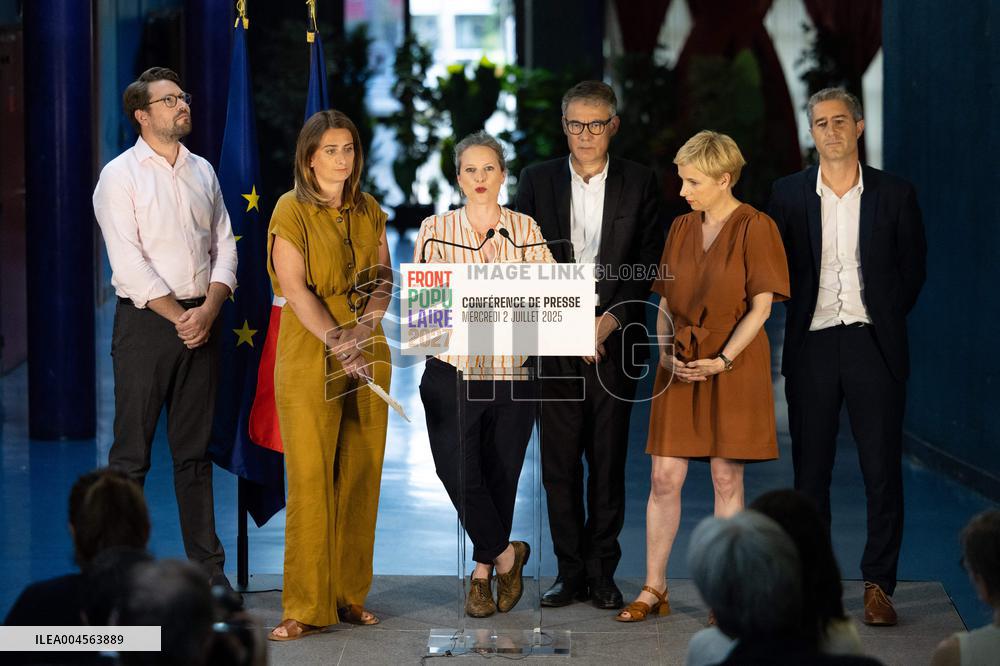 Press conference on a joint candidacy by left parties for the 2027 presidential election - Bagneux RL