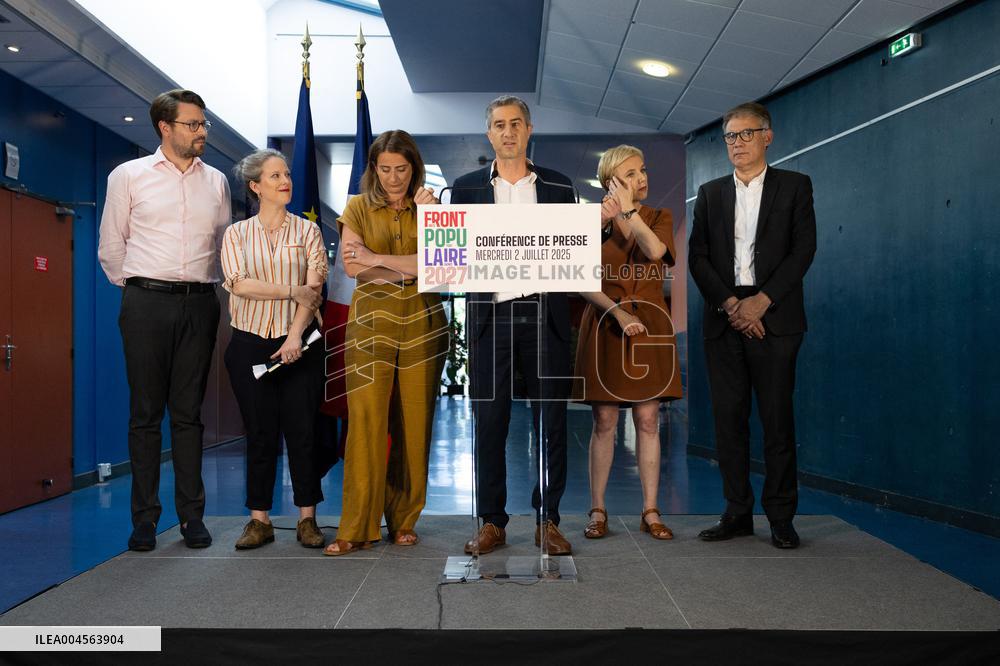 Press conference on a joint candidacy by left parties for the 2027 presidential election - Bagneux RL