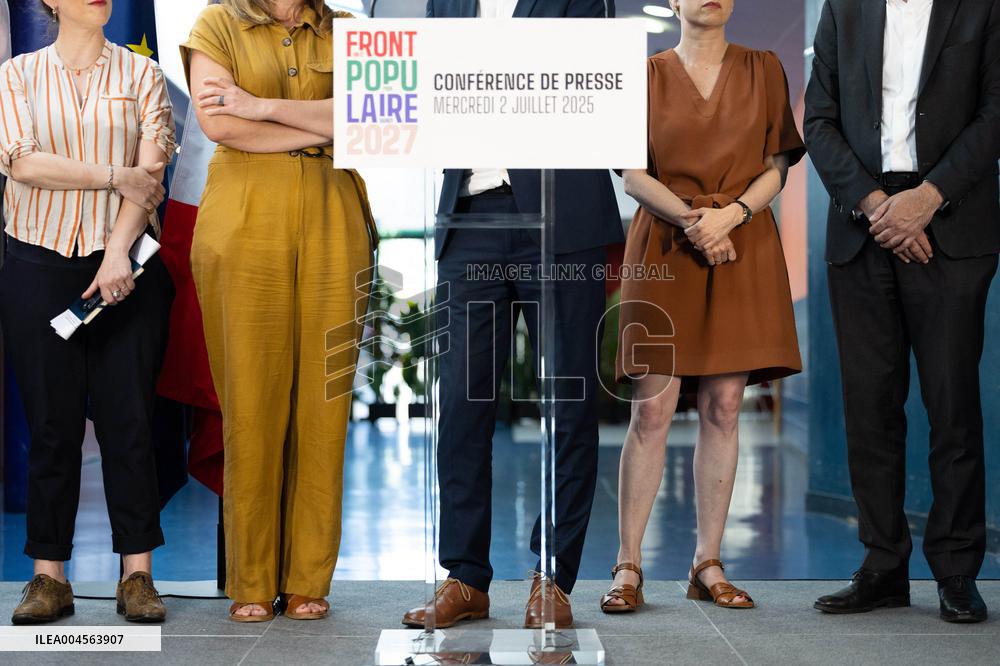 Press conference on a joint candidacy by left parties for the 2027 presidential election - Bagneux RL