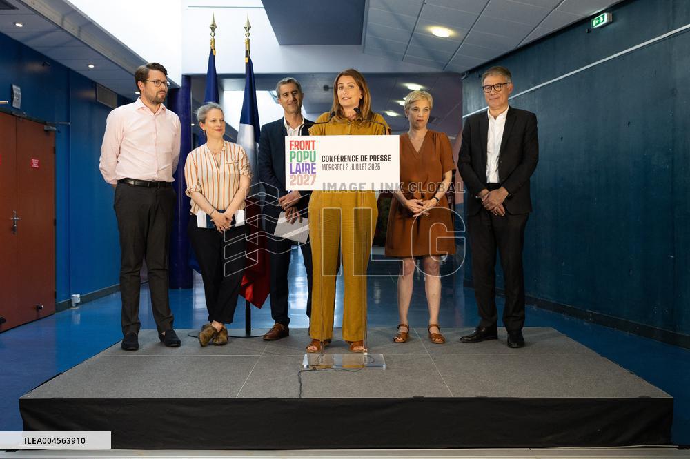 Press conference on a joint candidacy by left parties for the 2027 presidential election - Bagneux RL