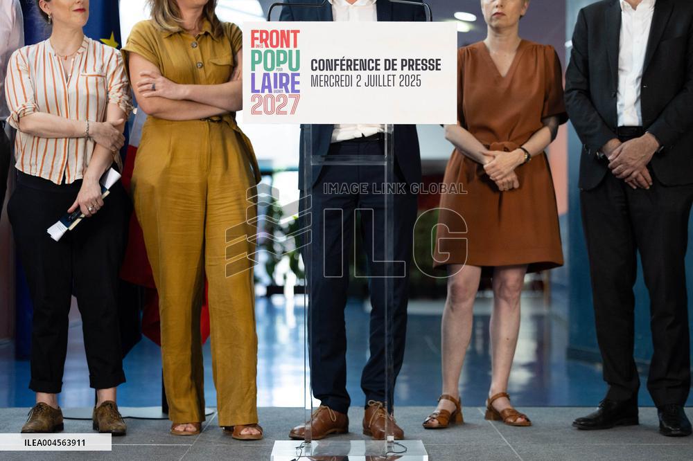 Press conference on a joint candidacy by left parties for the 2027 presidential election - Bagneux RL