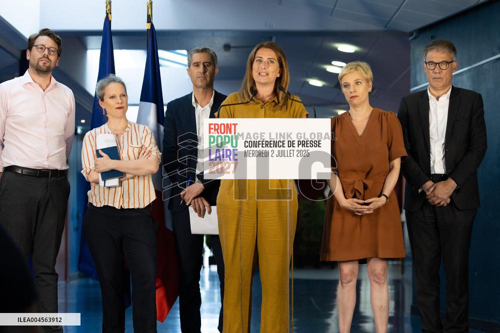 Press conference on a joint candidacy by left parties for the 2027 presidential election - Bagneux RL