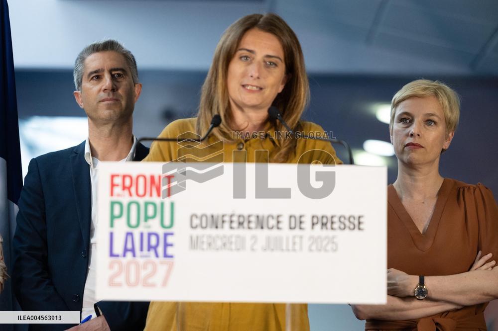 Press conference on a joint candidacy by left parties for the 2027 presidential election - Bagneux RL