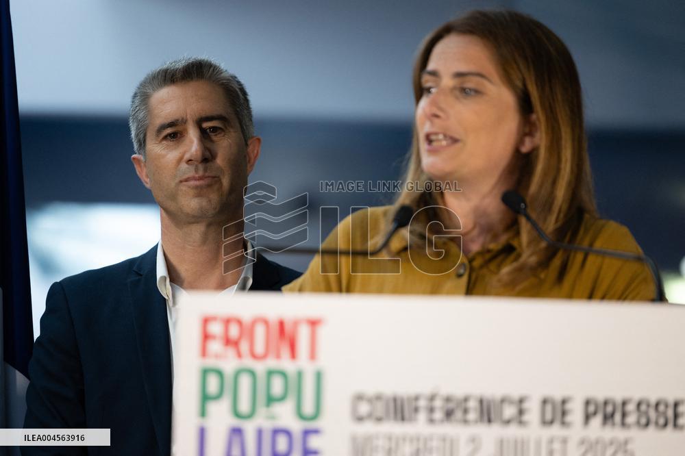 Press conference on a joint candidacy by left parties for the 2027 presidential election - Bagneux RL