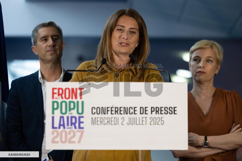 Press conference on a joint candidacy by left parties for the 2027 presidential election - Bagneux RL