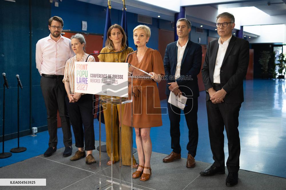 Press conference on a joint candidacy by left parties for the 2027 presidential election - Bagneux RL