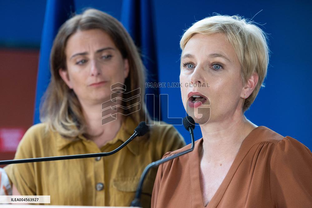 Press conference on a joint candidacy by left parties for the 2027 presidential election - Bagneux RL