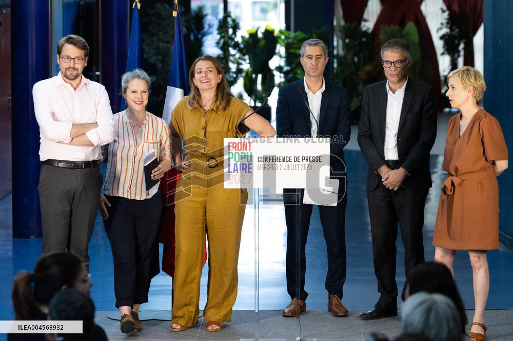 Press conference on a joint candidacy by left parties for the 2027 presidential election - Bagneux RL