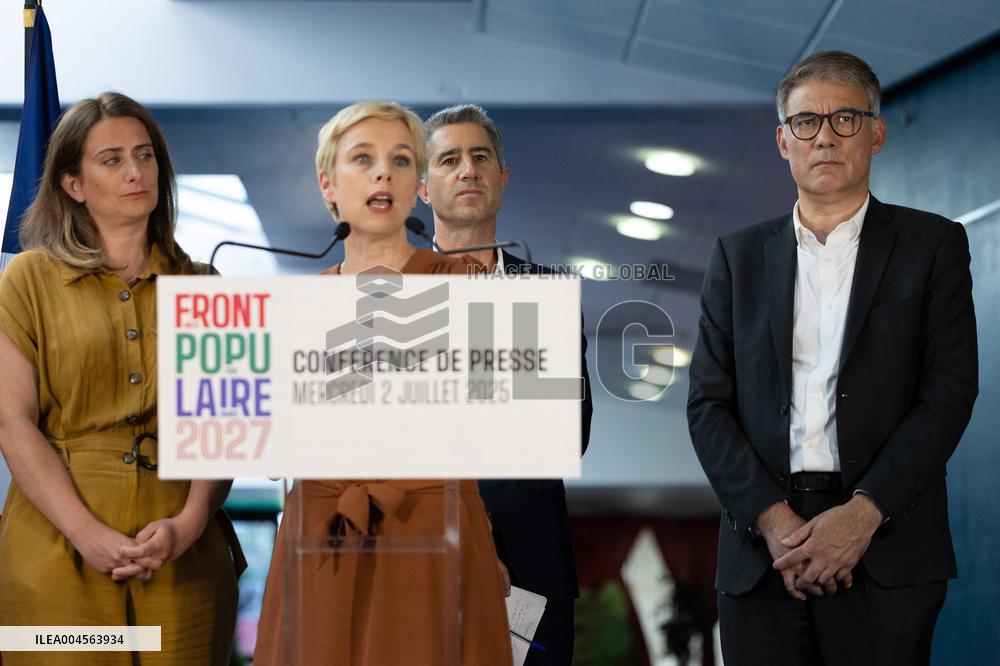 Press conference on a joint candidacy by left parties for the 2027 presidential election - Bagneux RL