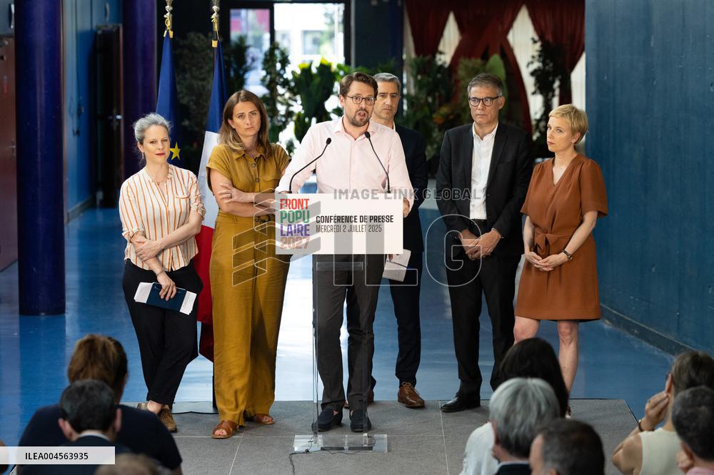 Press conference on a joint candidacy by left parties for the 2027 presidential election - Bagneux RL