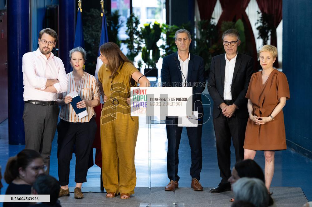 Press conference on a joint candidacy by left parties for the 2027 presidential election - Bagneux RL