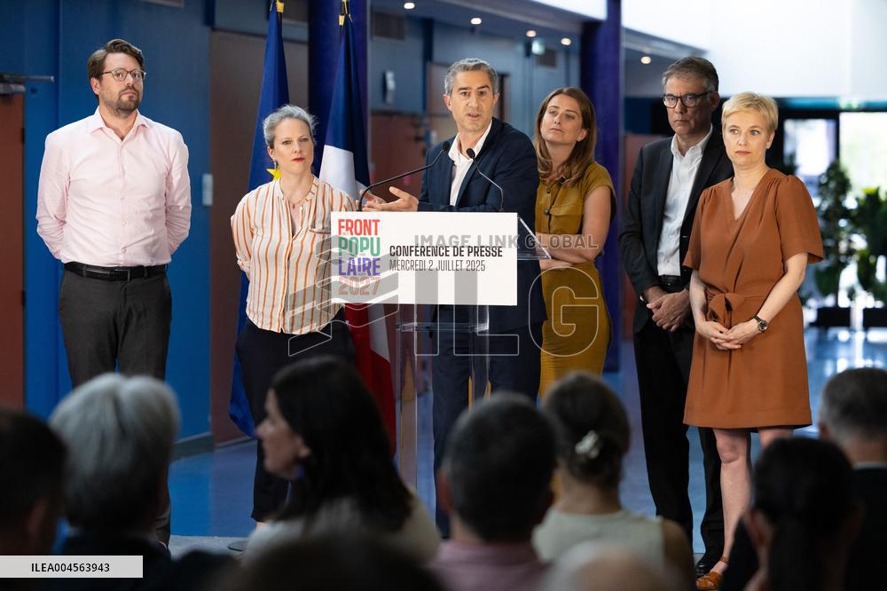 Press conference on a joint candidacy by left parties for the 2027 presidential election - Bagneux RL