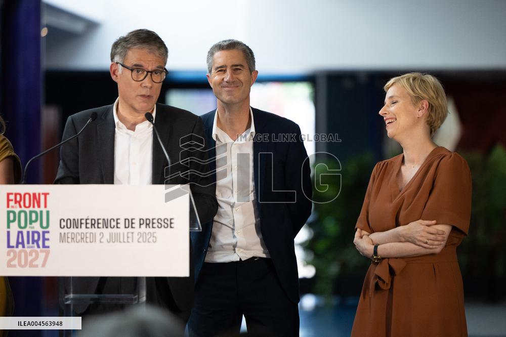Press conference on a joint candidacy by left parties for the 2027 presidential election - Bagneux RL