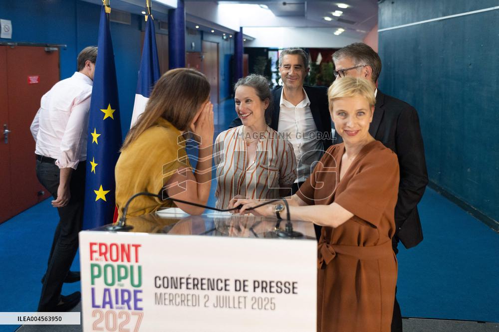 Press conference on a joint candidacy by left parties for the 2027 presidential election - Bagneux RL