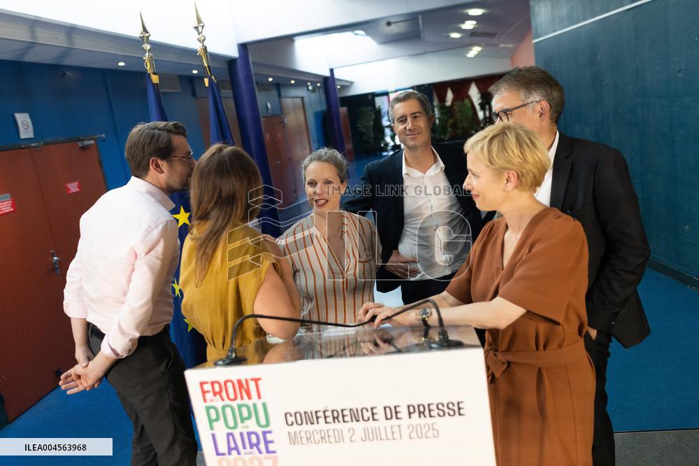 Press conference on a joint candidacy by left parties for the 2027 presidential election - Bagneux RL