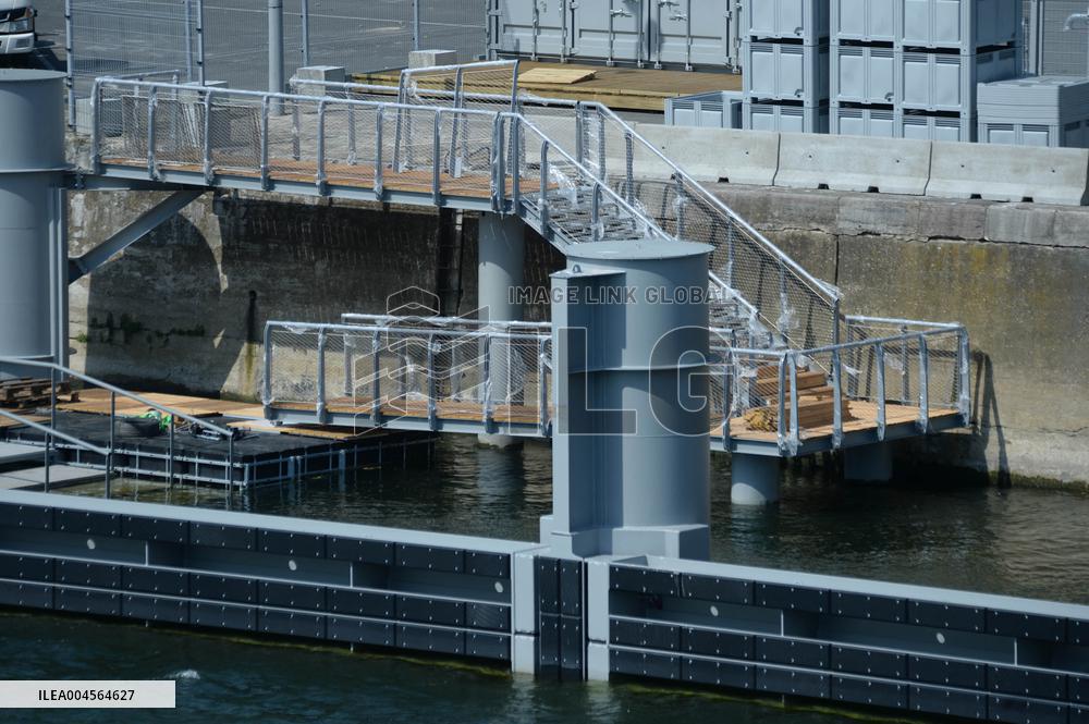 Preparation of The Bercy Site for The Opening of Swimming in The Seine - Paris