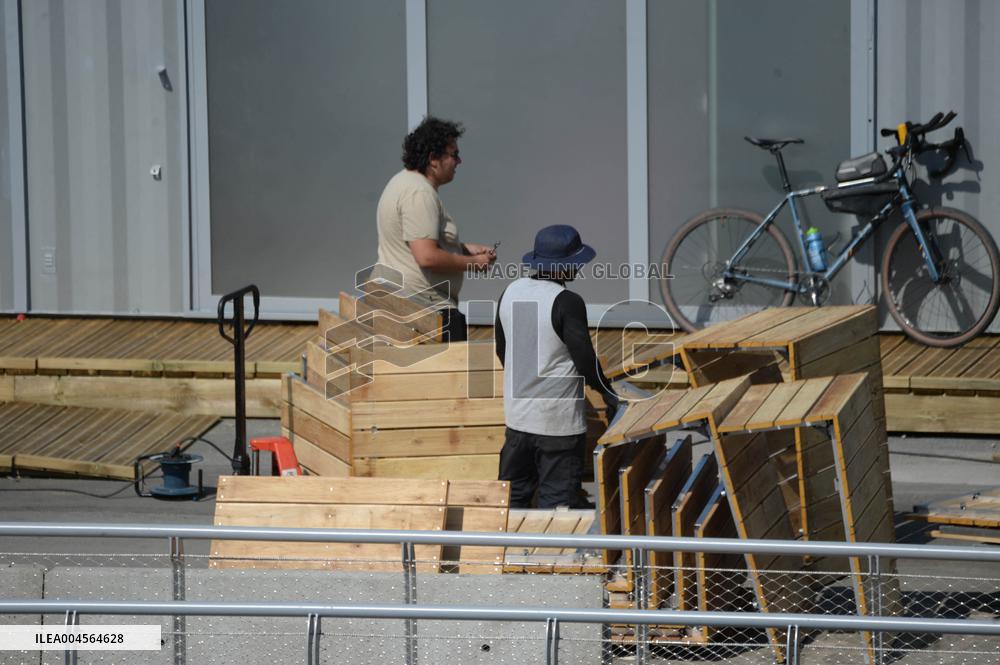 Preparation of The Bercy Site for The Opening of Swimming in The Seine - Paris