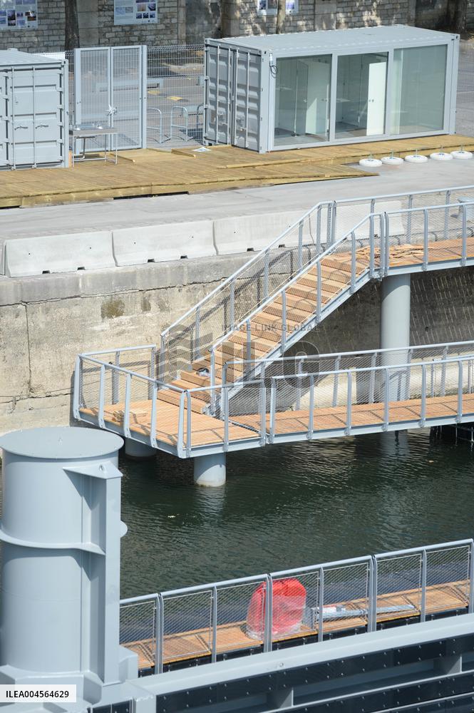 Preparation of The Bercy Site for The Opening of Swimming in The Seine - Paris