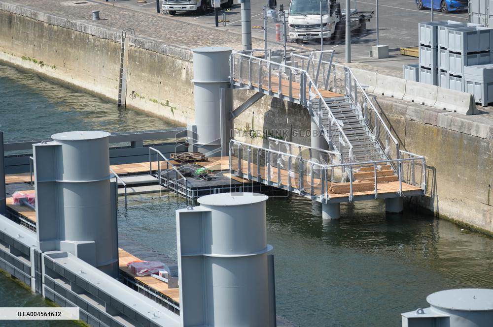 Preparation of The Bercy Site for The Opening of Swimming in The Seine - Paris