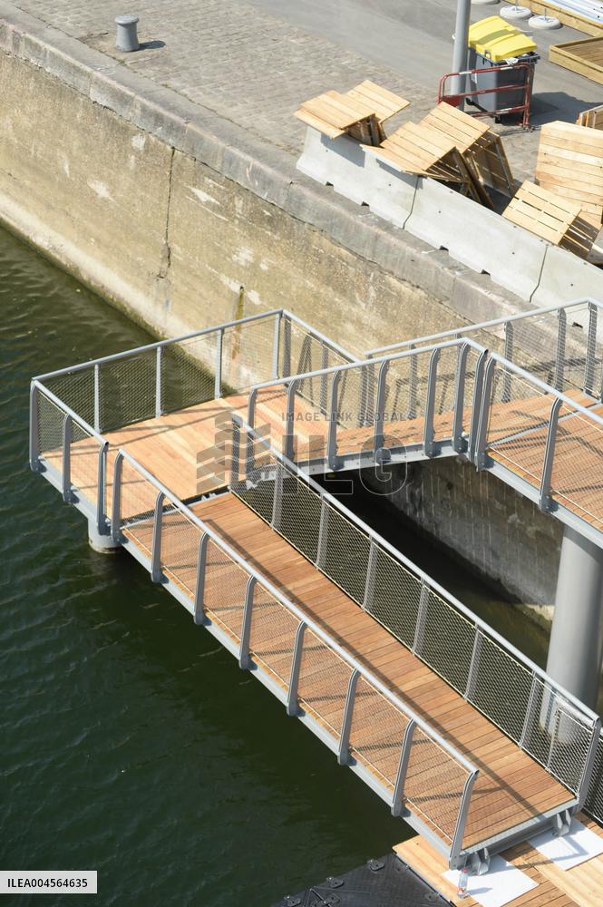 Preparation of The Bercy Site for The Opening of Swimming in The Seine - Paris