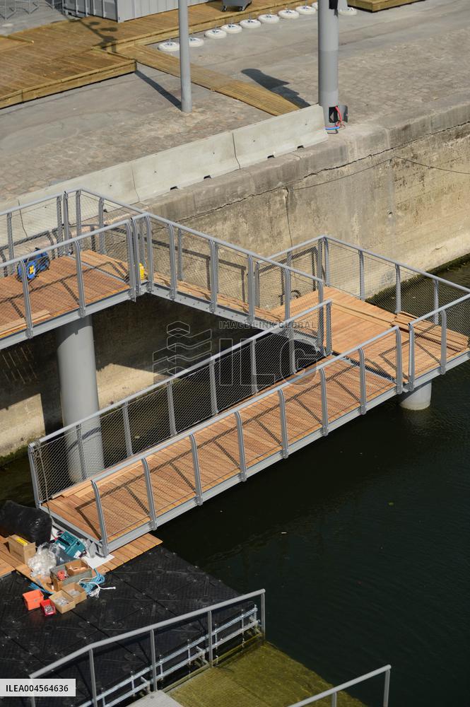 Preparation of The Bercy Site for The Opening of Swimming in The Seine - Paris