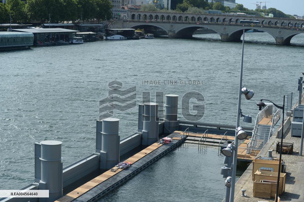 Preparation of The Bercy Site for The Opening of Swimming in The Seine - Paris