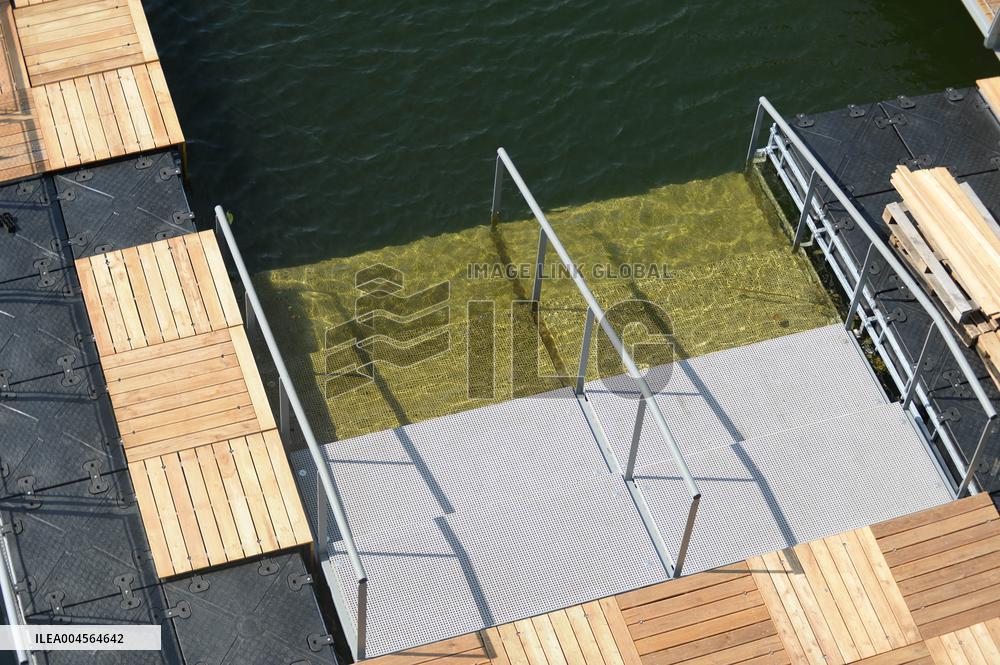 Preparation of The Bercy Site for The Opening of Swimming in The Seine - Paris