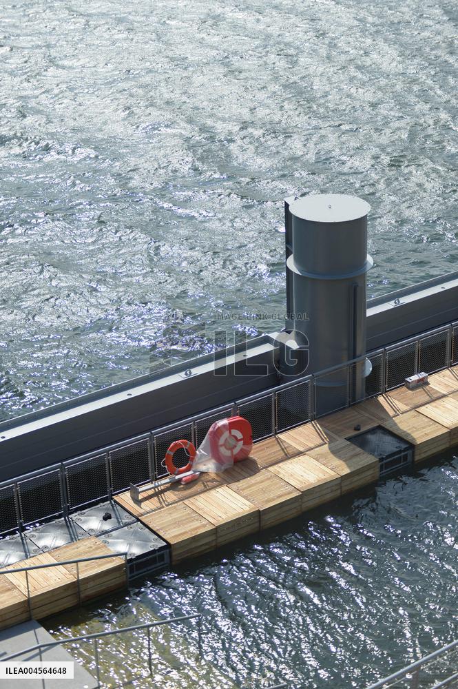 Preparation of The Bercy Site for The Opening of Swimming in The Seine - Paris