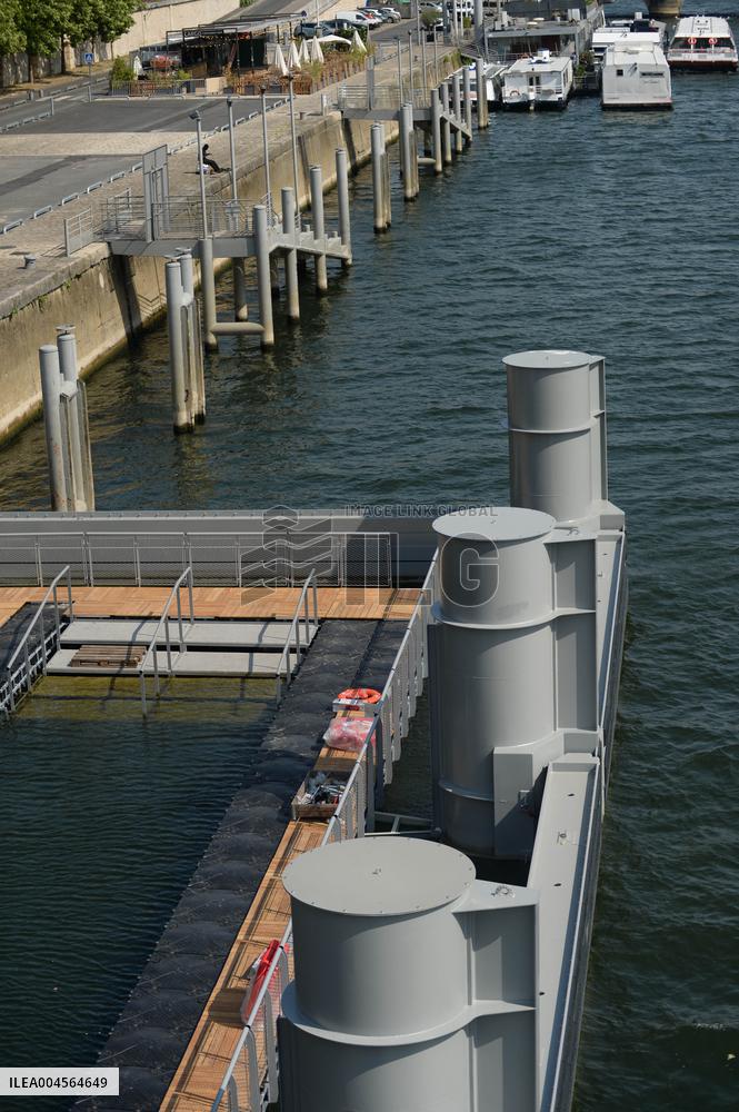 Preparation of The Bercy Site for The Opening of Swimming in The Seine - Paris