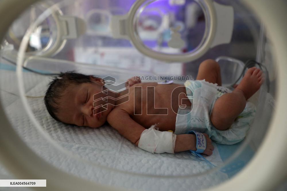 Premature Baby Treated at Al-Aqsa Hospital