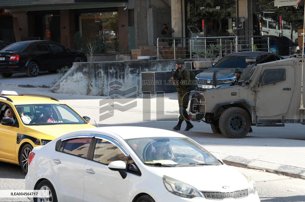 Israeli Soldier During Raid in Nablus