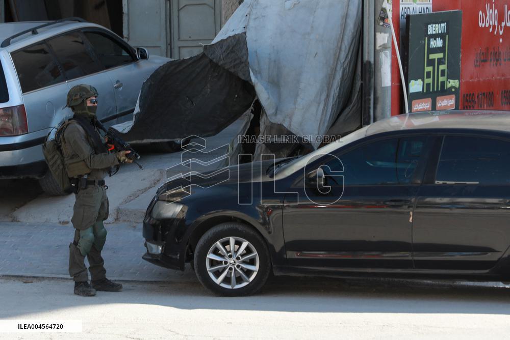 Israeli Soldier During Raid in Nablus