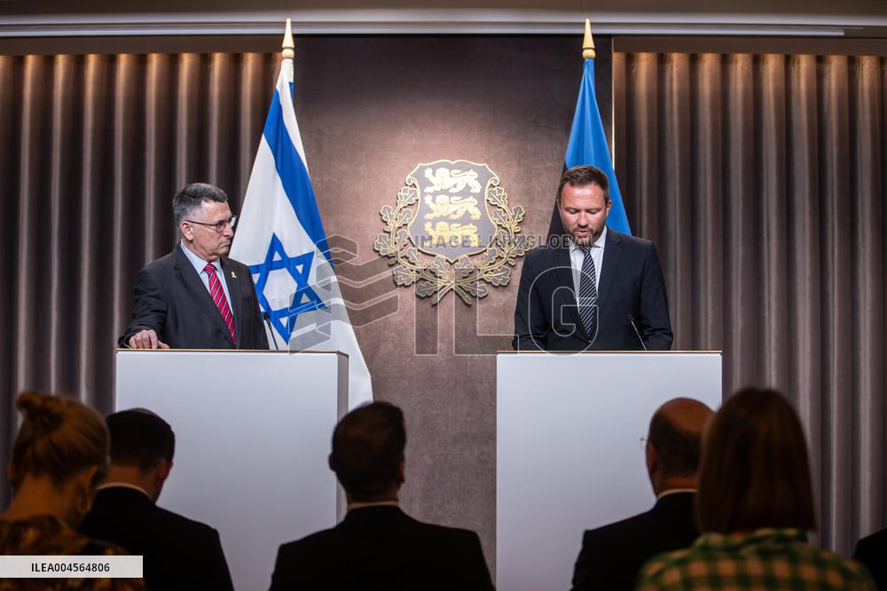 Press conference of Gideon Sa'ar and Margus Tsahkna