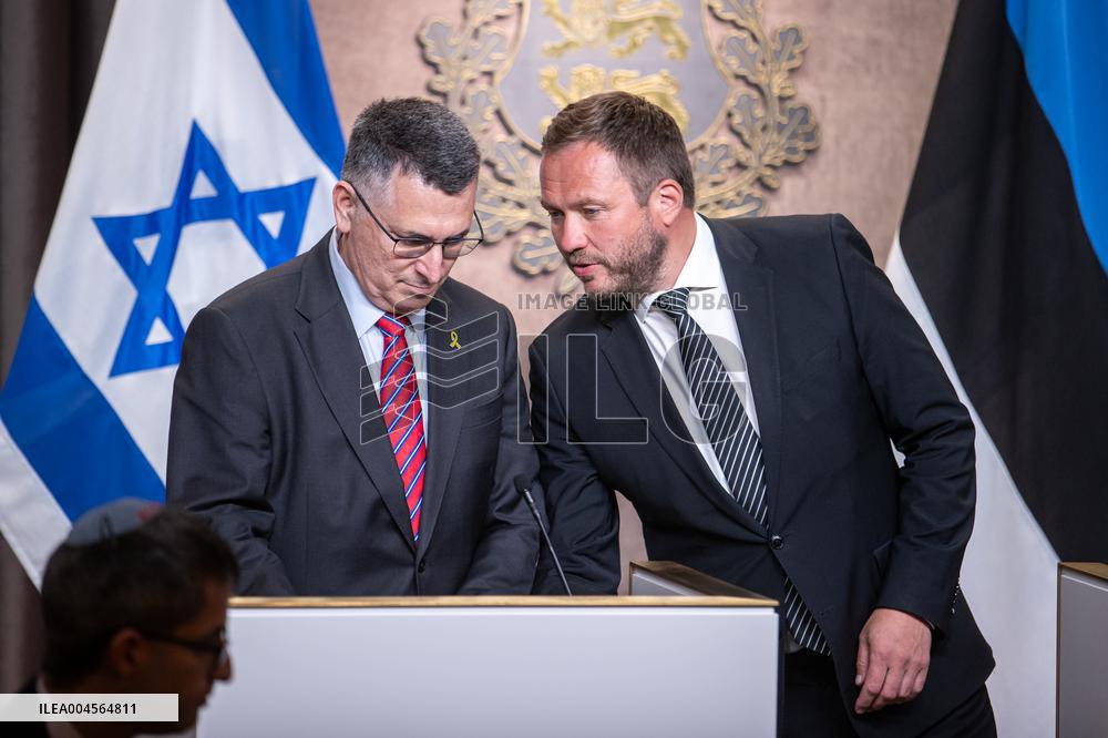 Press conference of Gideon Sa'ar and Margus Tsahkna