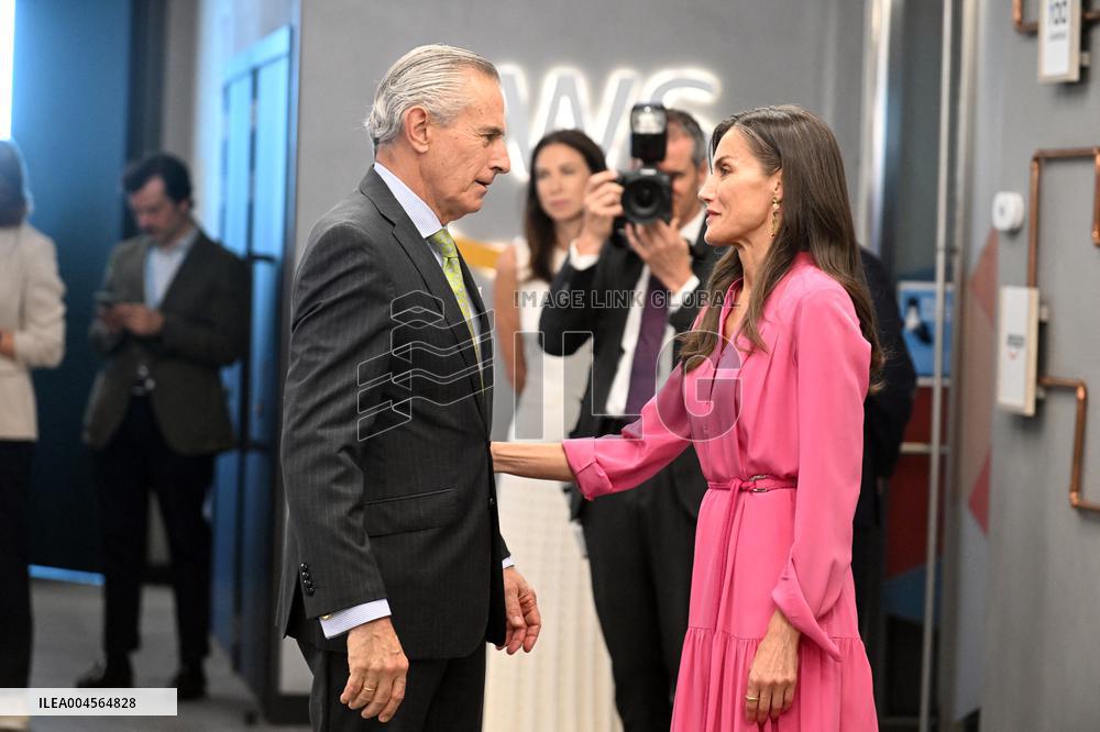 Queen Letizia At FAD Youth Foundation Meeting - Madrid