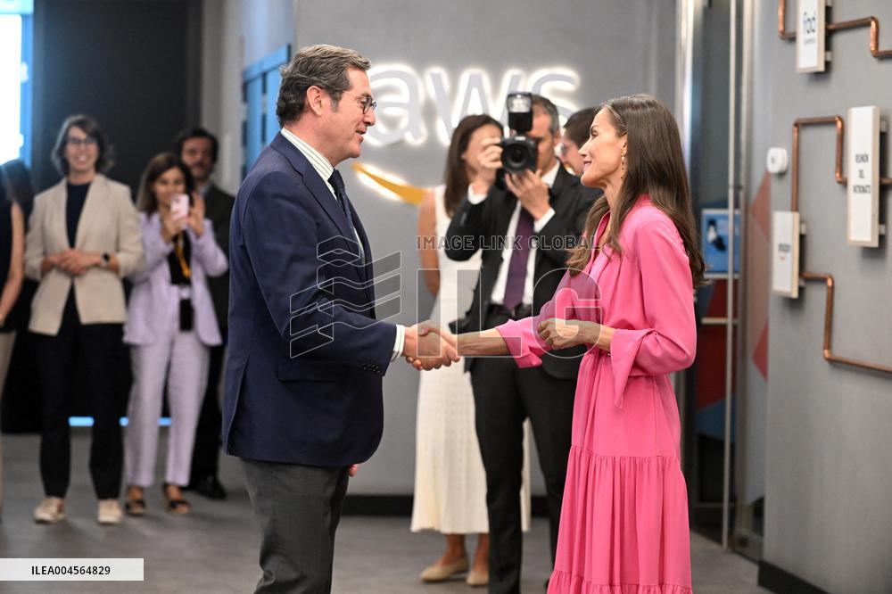 Queen Letizia At FAD Youth Foundation Meeting - Madrid