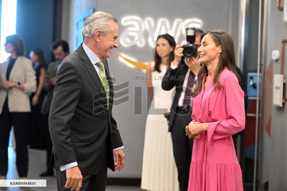 Queen Letizia At FAD Youth Foundation Meeting - Madrid