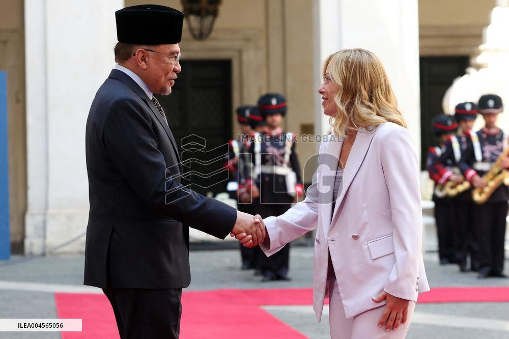 Meloni and Anwar Bin Ibrahim Meet in Rome - Italy