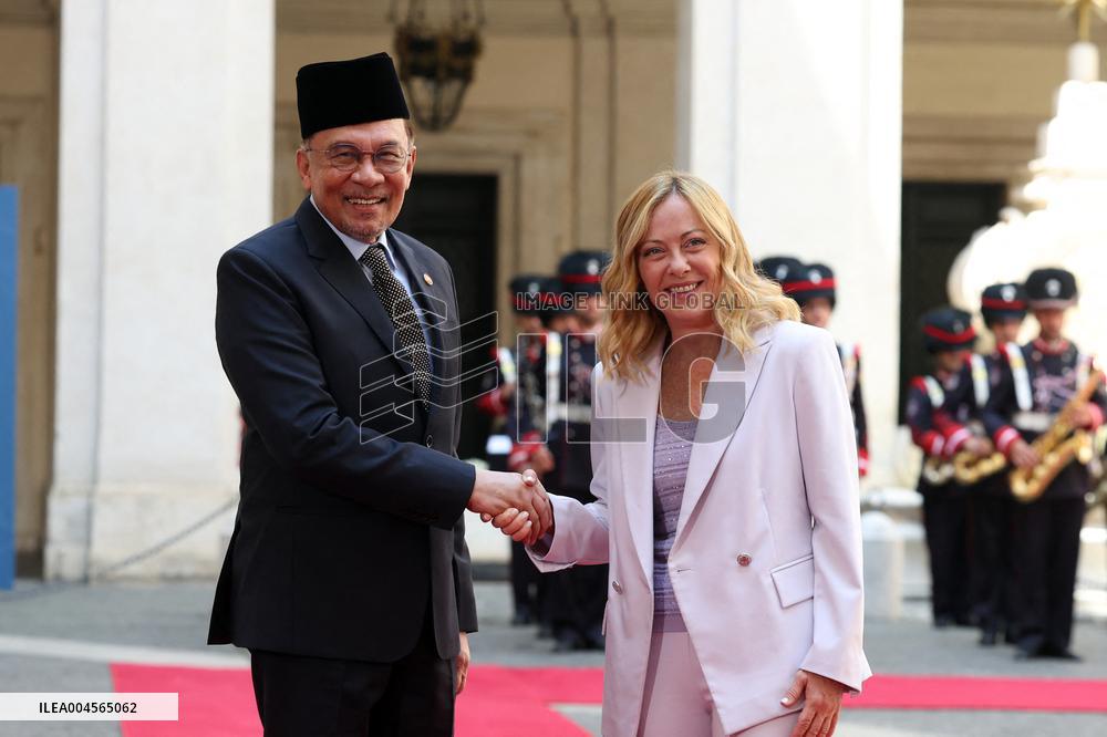 Meloni and Anwar Bin Ibrahim Meet in Rome - Italy