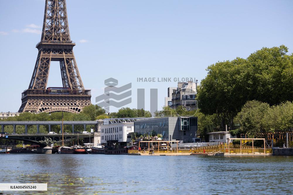 Construction of safe bathing area for swimming in the Seine - Paris RL