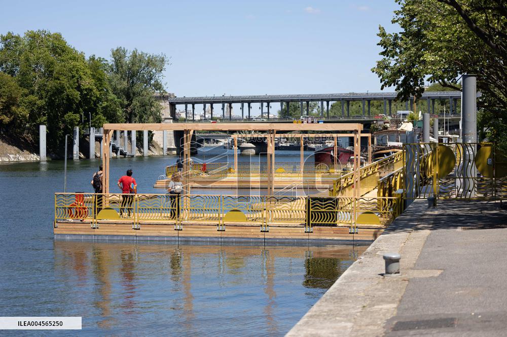 Construction of safe bathing area for swimming in the Seine - Paris RL
