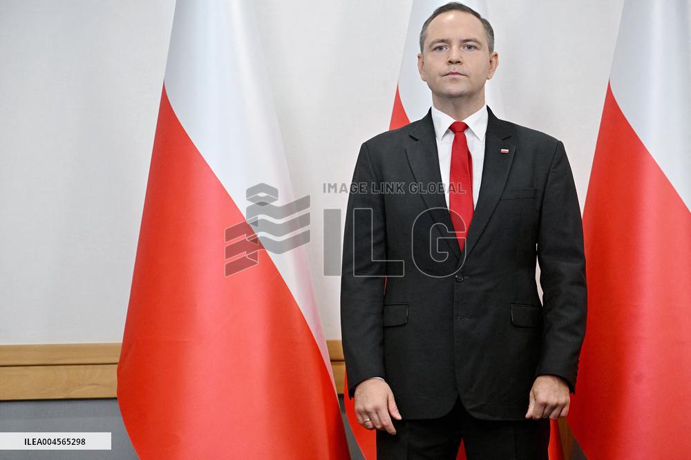 Polish President Elect Karol Nawrocki Press Conference - Warsaw