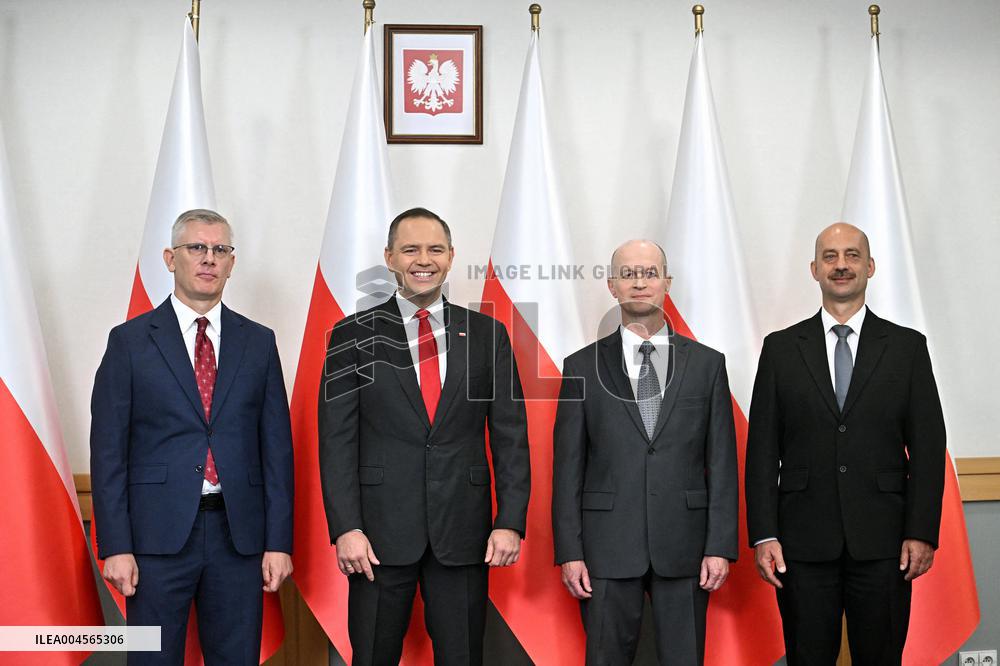 Polish President Elect Karol Nawrocki Press Conference - Warsaw