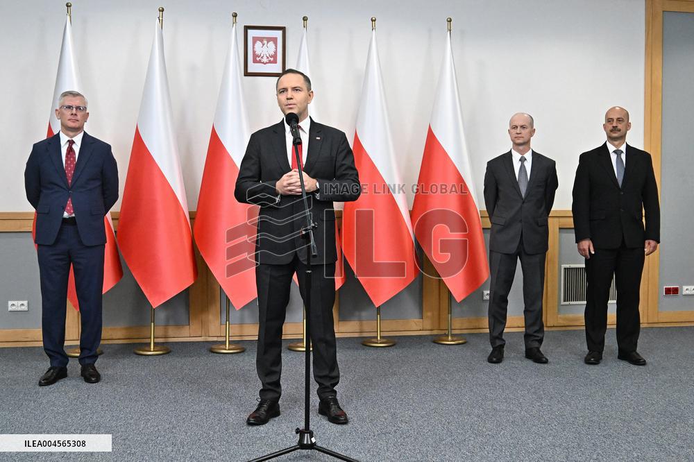 Polish President Elect Karol Nawrocki Press Conference - Warsaw