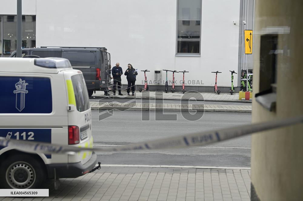 Stabbing outside the Ratina shopping centre